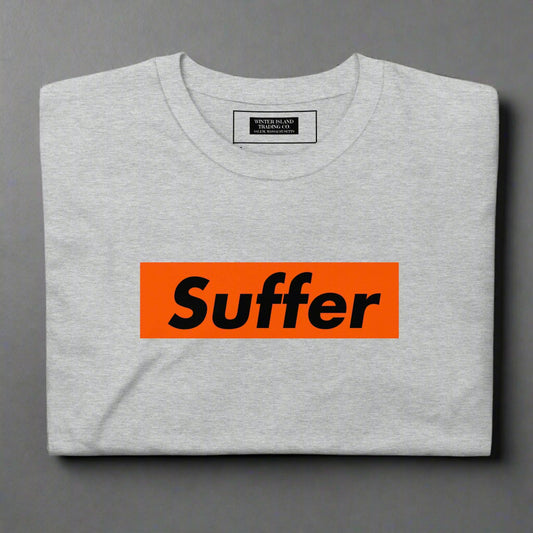 Orange and Black Suffer Brand Short-Sleeve Soft Unisex T-Shirt - Winter Island Trading Co.