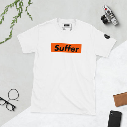 Orange and Black Suffer Brand Short-Sleeve Soft Unisex T-Shirt - Winter Island Trading Co.