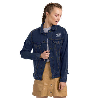 Witch City Salem MA Motorcycle Riding Gear Unisex denim jacket - Winter Island Trading Co.