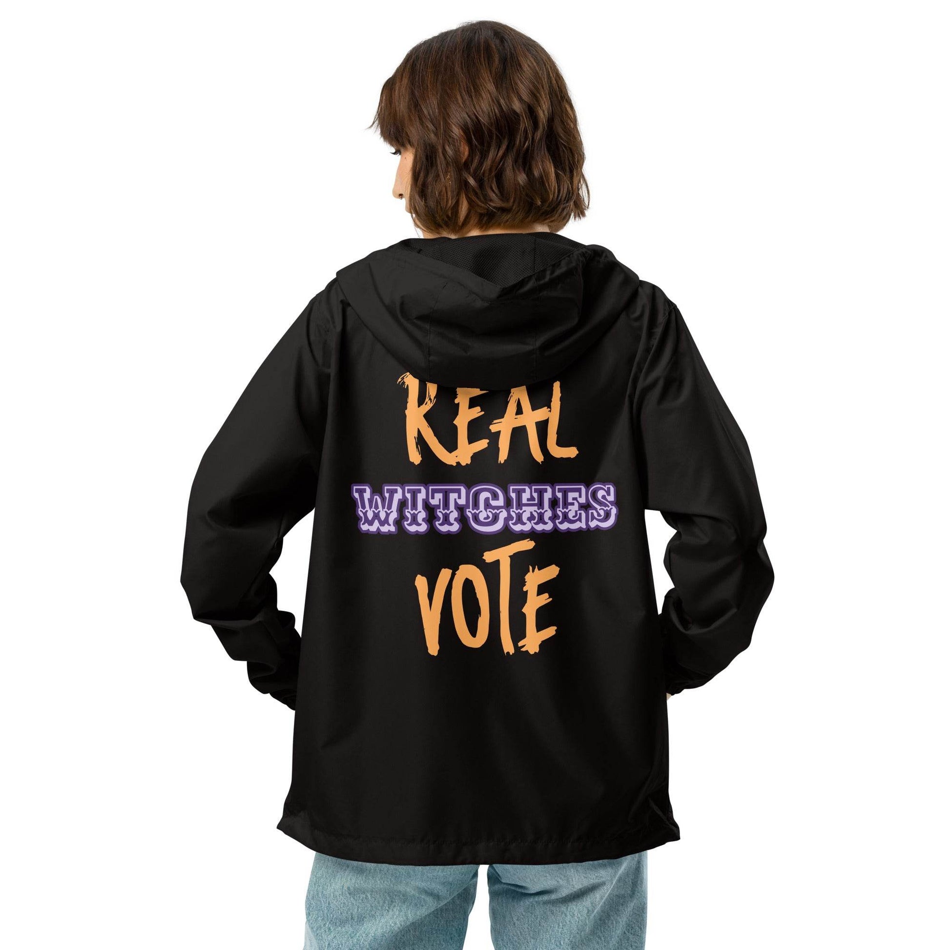 Real Witches Vote WITC Unisex lightweight zip up windbreaker - Winter Island Trading Co.