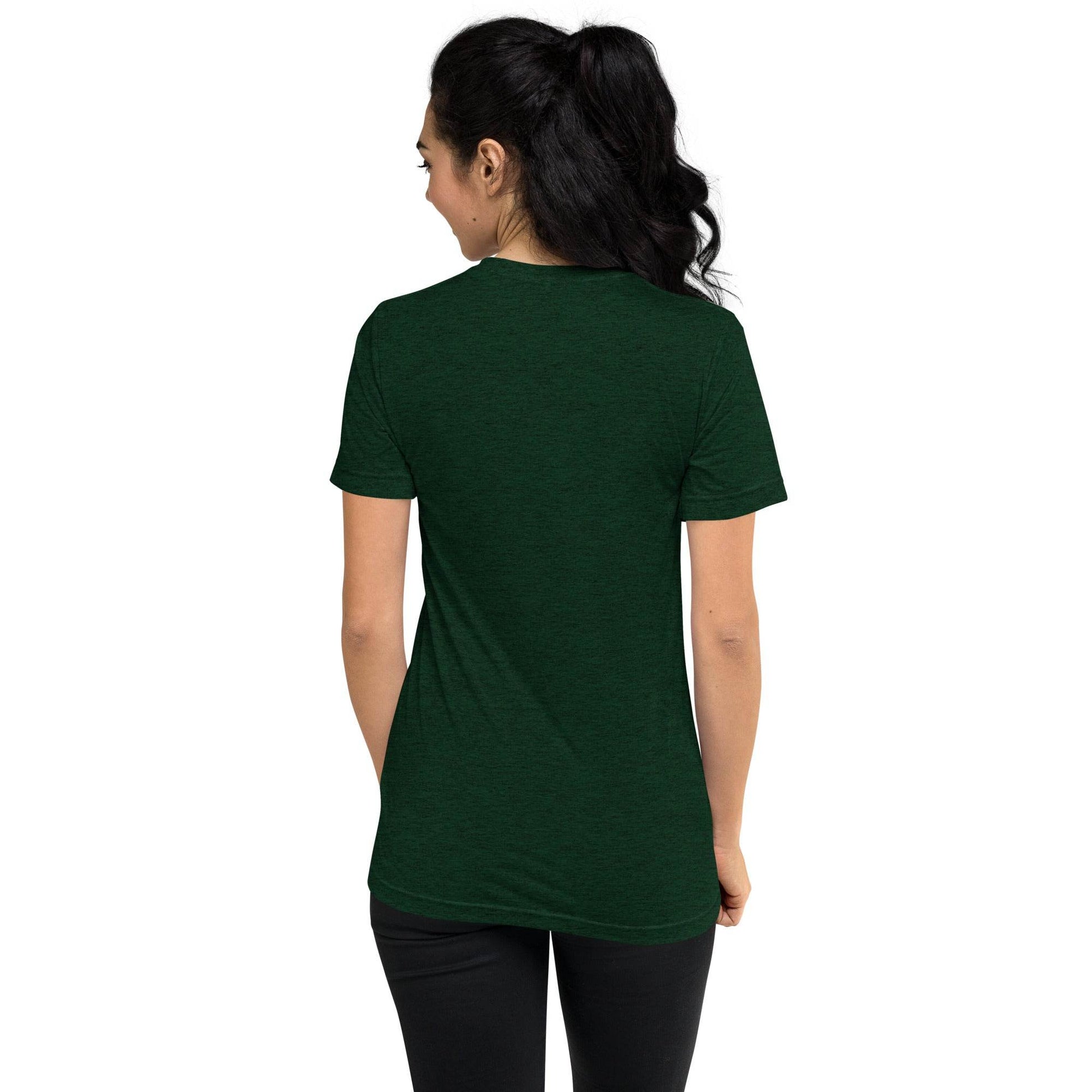 Super Soft Black Cat in Crescent Moon Salem, MA Short Tri-Blend sleeve t-shirt - Winter Island Trading Co.