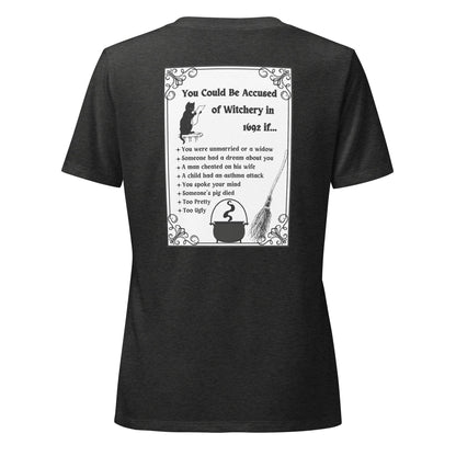 You could be accused of witchery women's fit soft V-neck t-shirt - Winter Island Trading Co.
