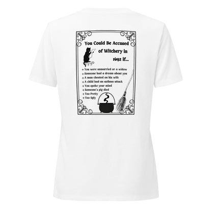 You could be accused of witchery women's fit soft V-neck t-shirt - Winter Island Trading Co.