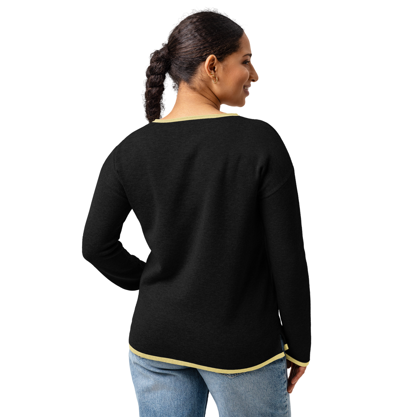 Love Ukraine Knitted Sweater Women's Fit - Black