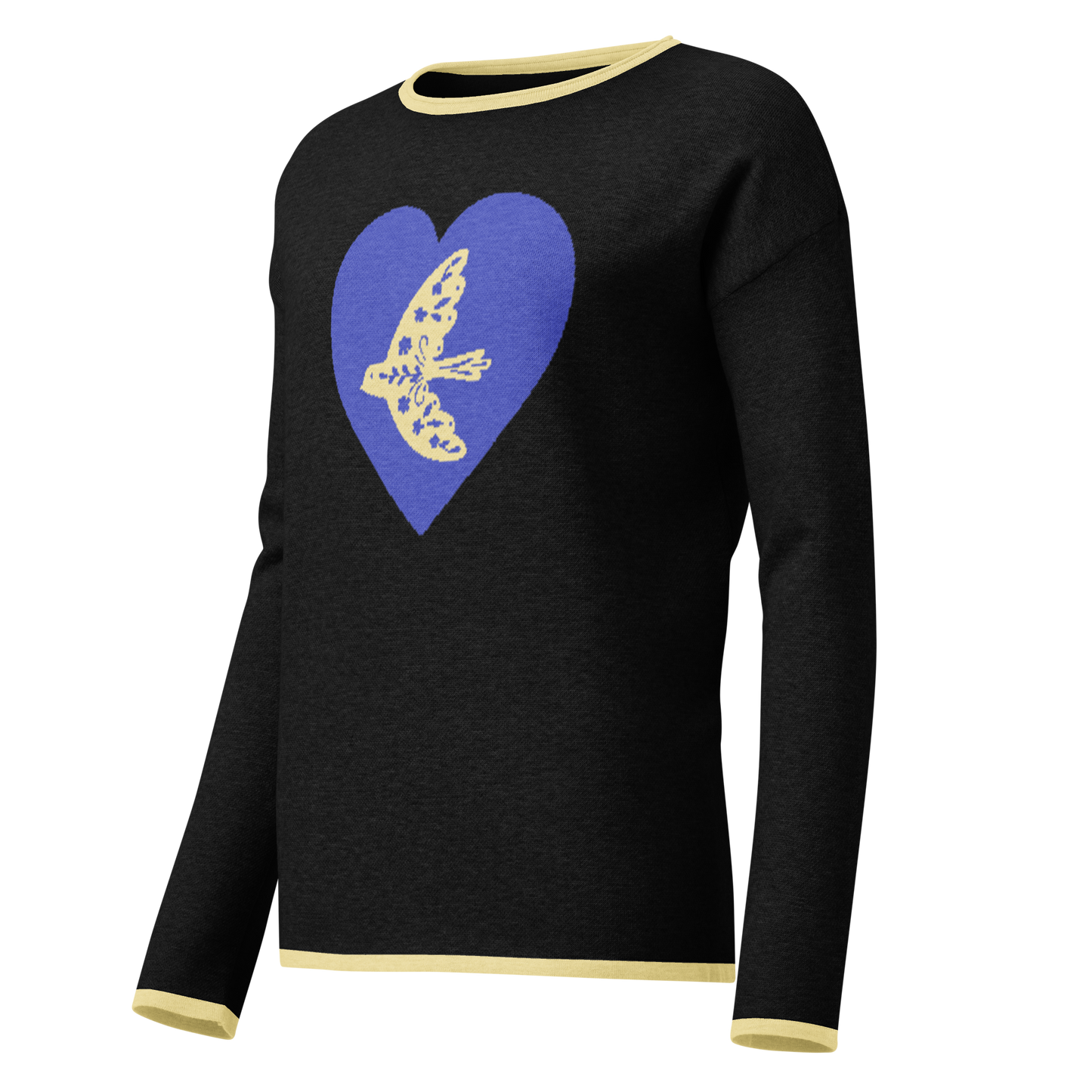 Love Ukraine Knitted Sweater Women's Fit - Black
