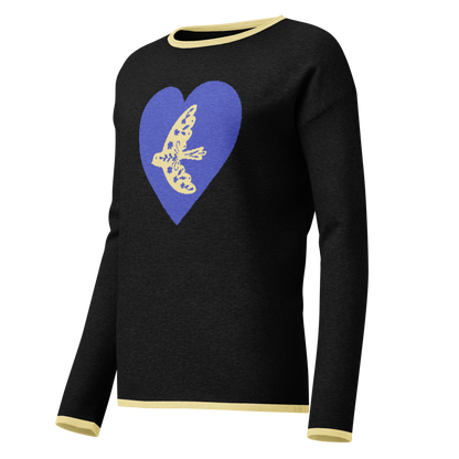 Love Ukraine Knitted Sweater Women's Fit - Black